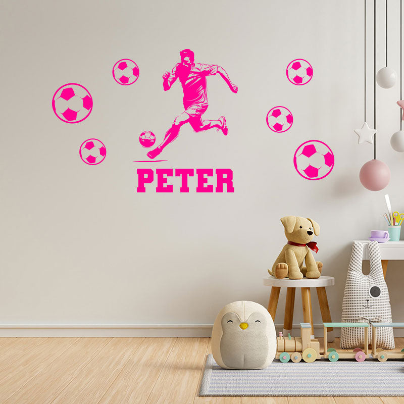 personalised football wall decal