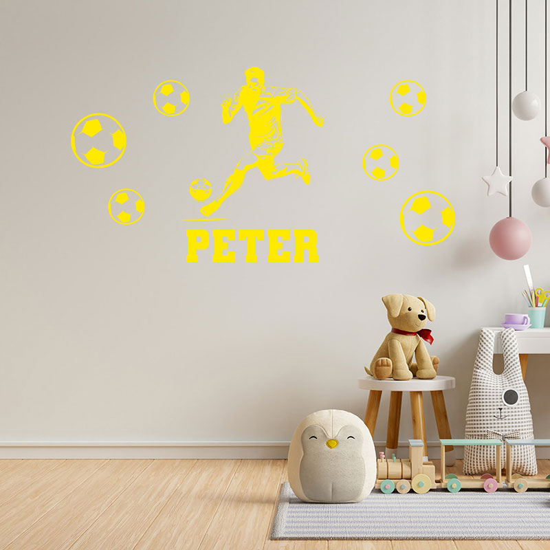 personalised football wall decal