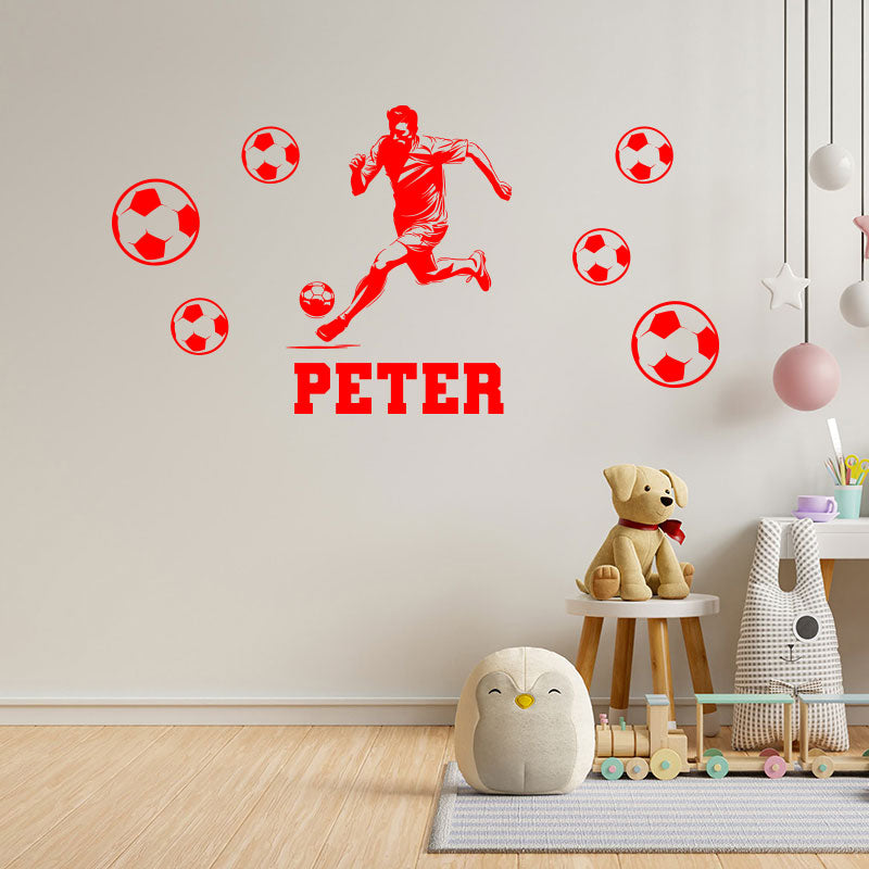 personalised football wall decal