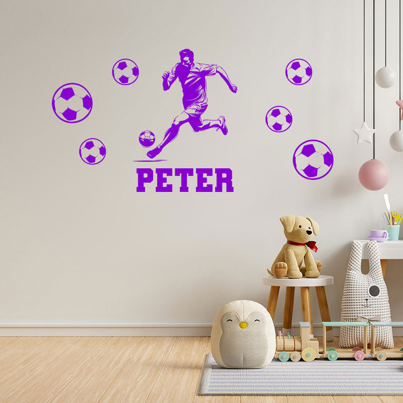 personalised football wall decal