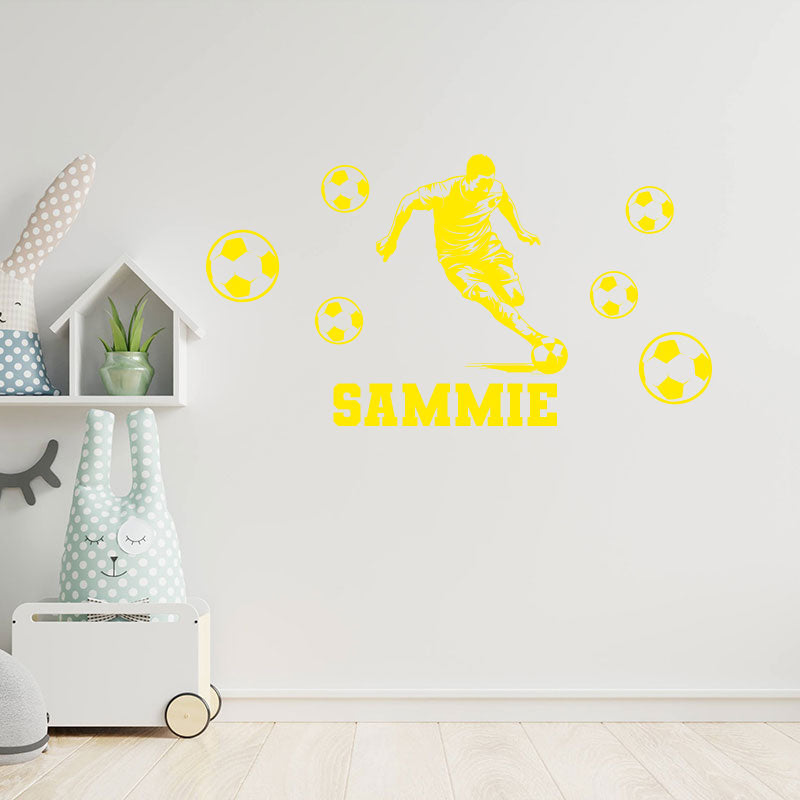 custom football wall sticker