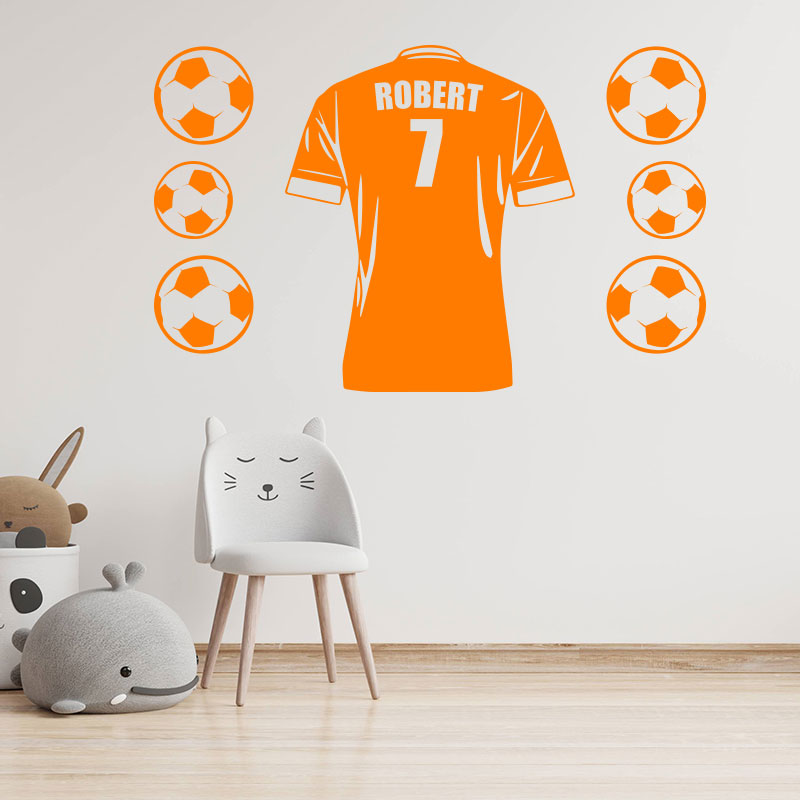 custom football shirt wall sticker decal