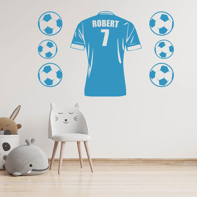 custom football shirt wall sticker decal