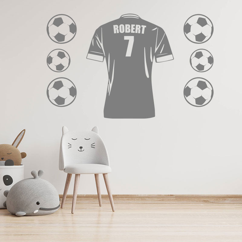 custom football shirt wall sticker decal