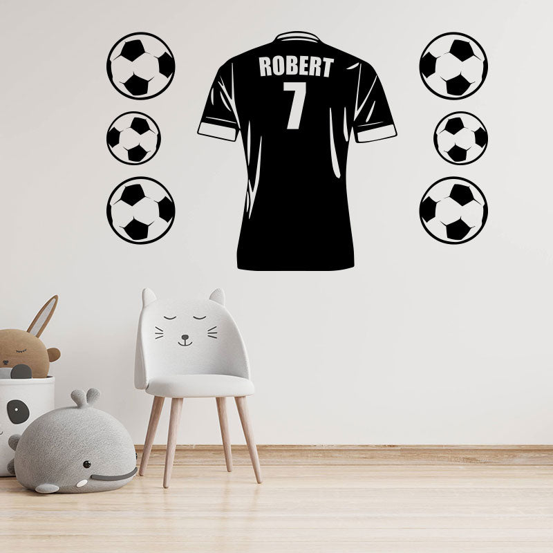 custom football shirt wall sticker decal