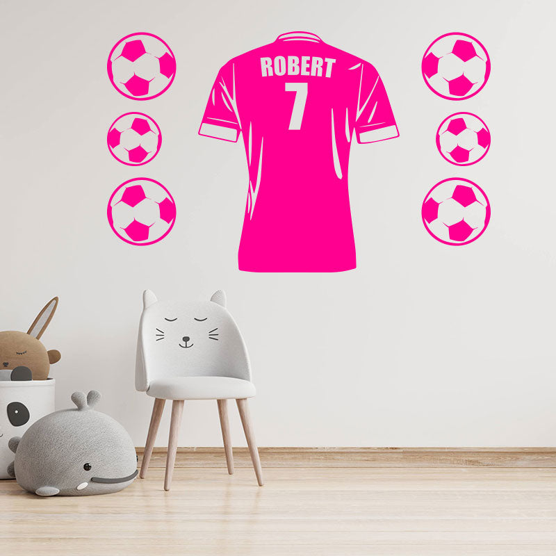 custom football shirt wall sticker decal