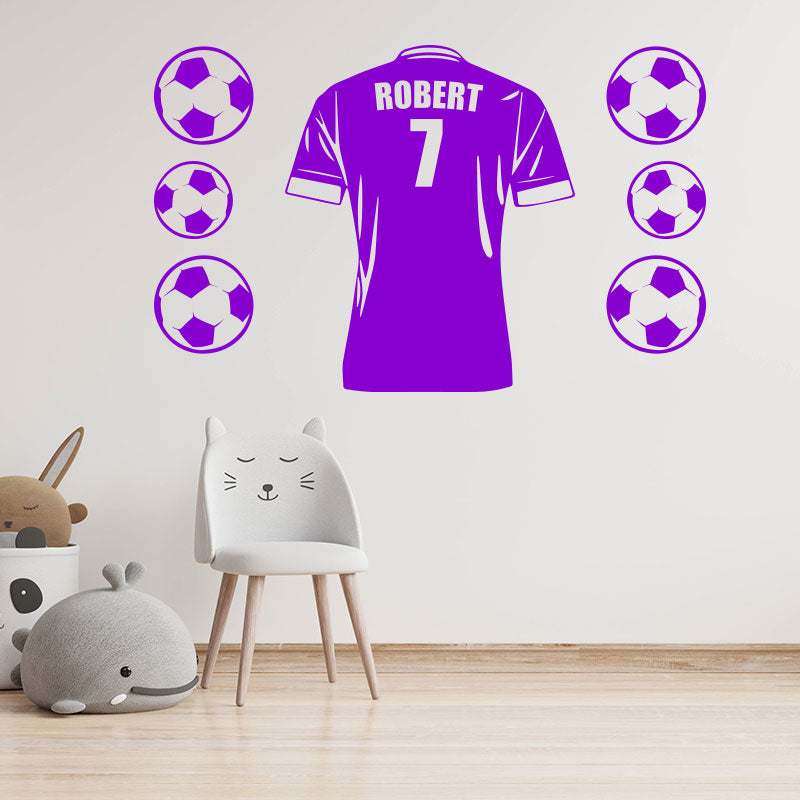 custom football shirt wall sticker decal
