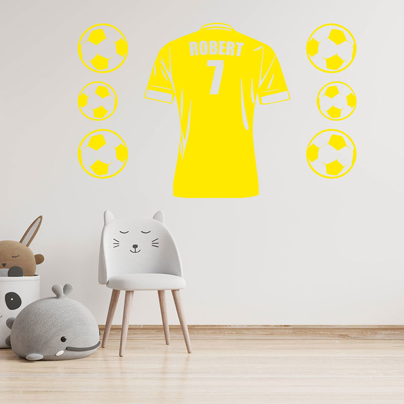 custom football shirt wall sticker decal