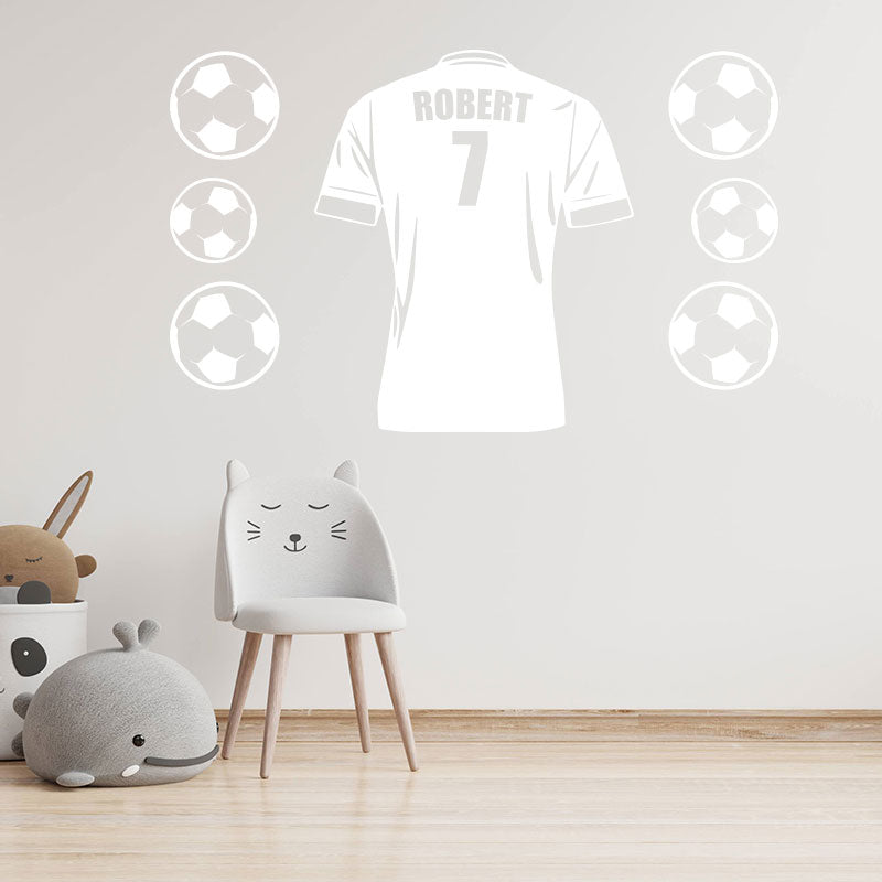 custom football shirt wall sticker decal