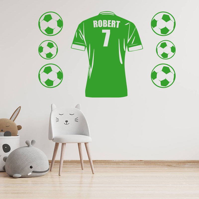 custom football shirt wall sticker decal