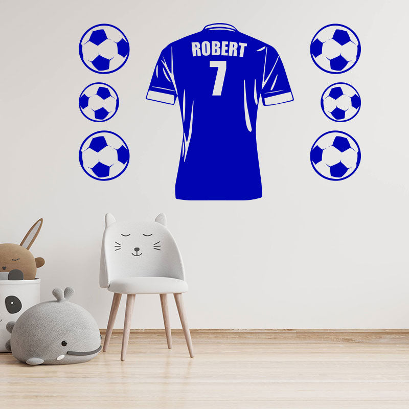 custom football shirt wall sticker decal