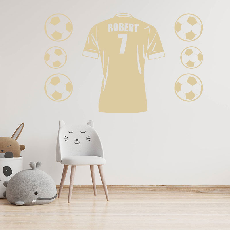 custom football shirt wall sticker decal