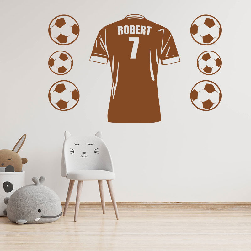 custom football shirt wall sticker decal