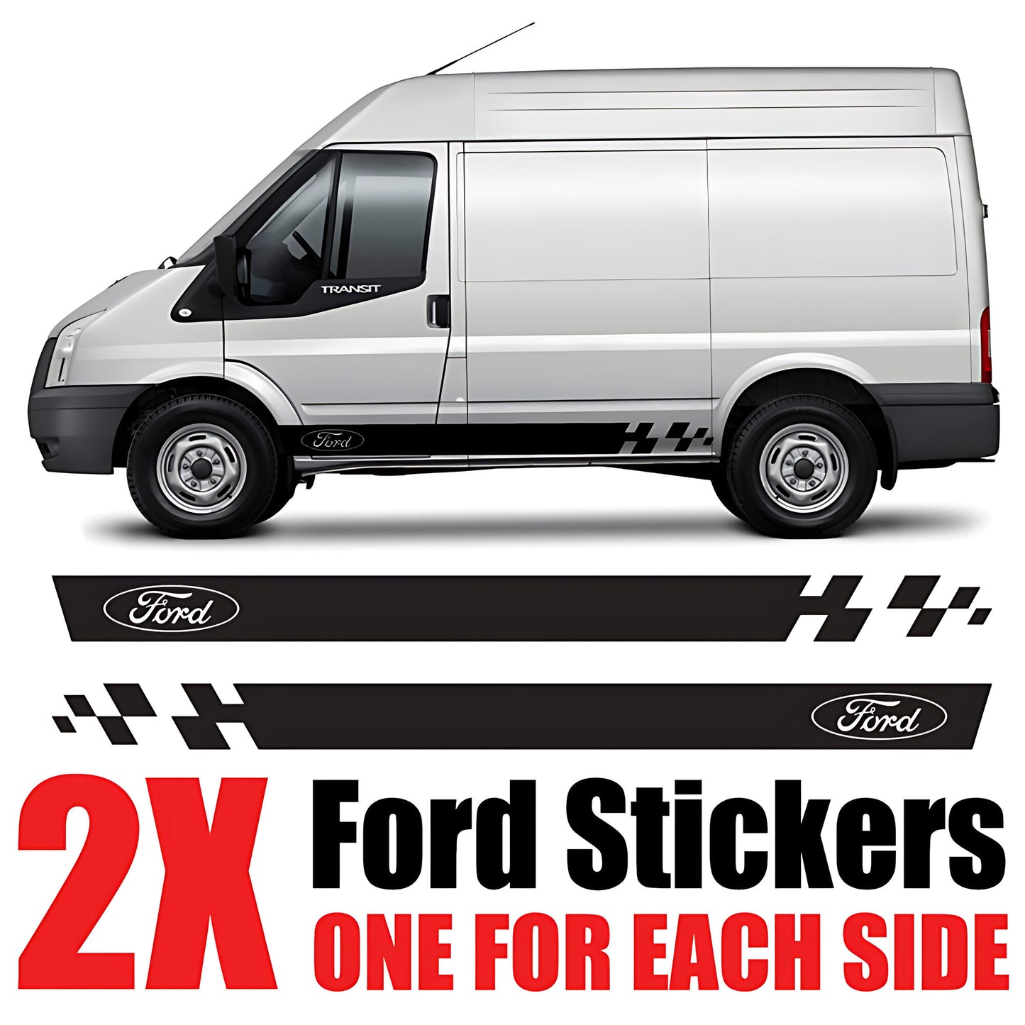 Ford Transit Side Stripe Stickers and Decals