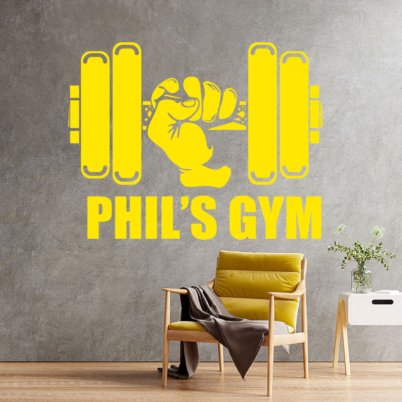 personalised gym wall art sticker motivational fit wall sticker