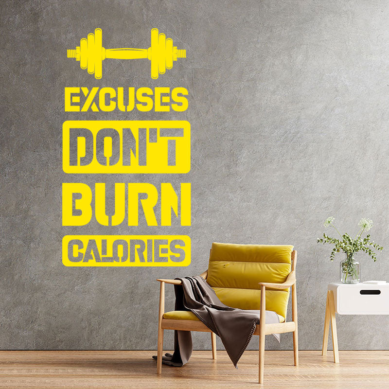 gym wall art sticker motivational fitness design