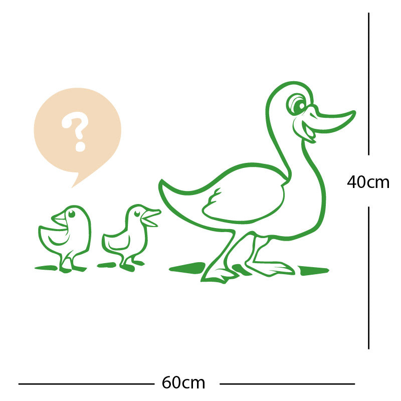 duck with chicks wall sticker