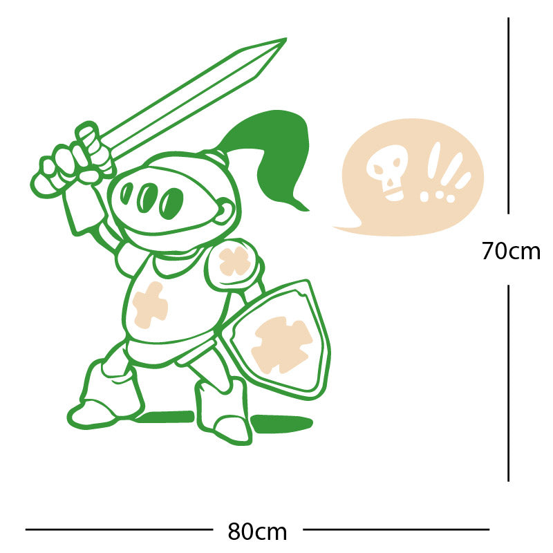 brave knight wall sticker