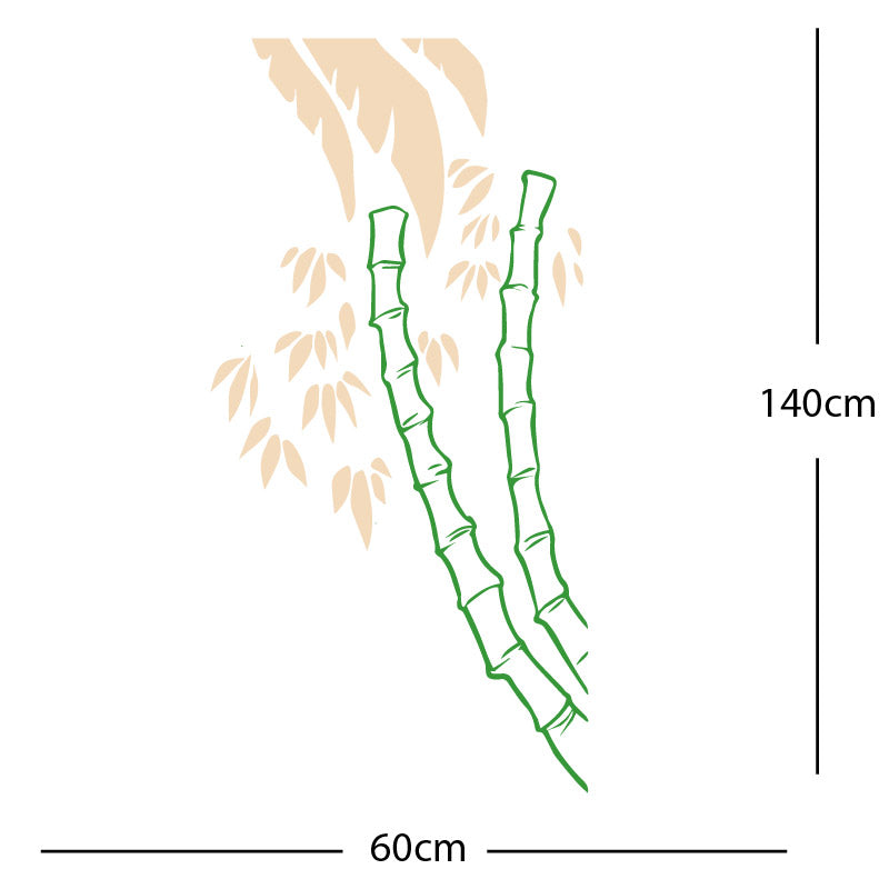 bamboo tree wall sticker