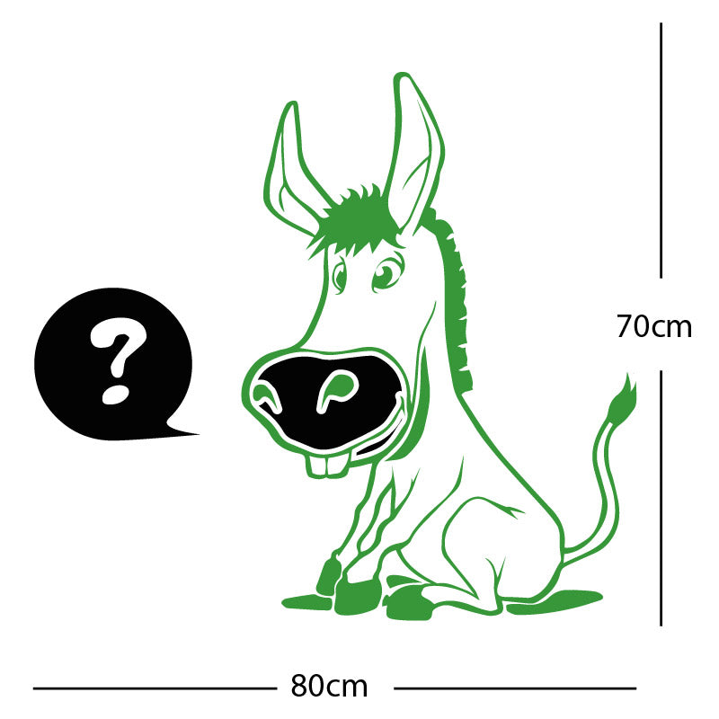funny donkey wall sticker