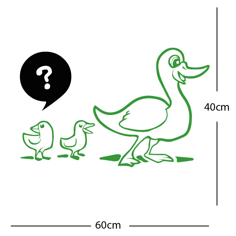 duck with chicks wall sticker