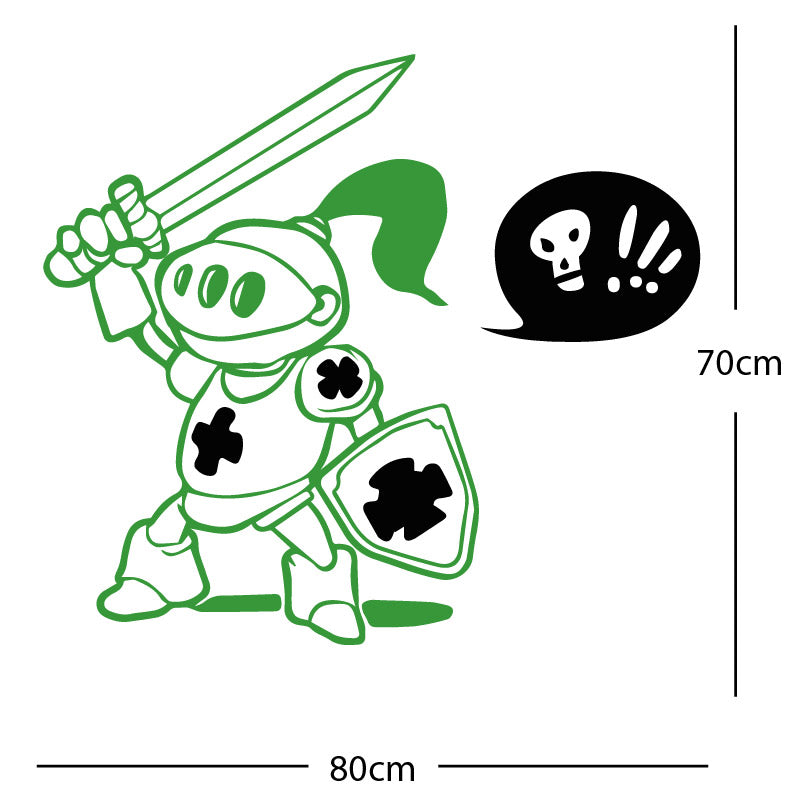 brave knight wall sticker