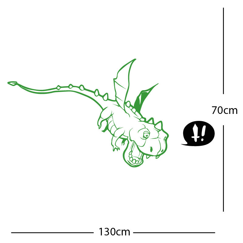 flying dragon decal wall sticker
