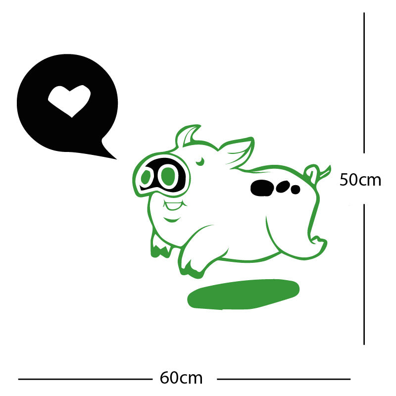 farmyard pig wall sticker