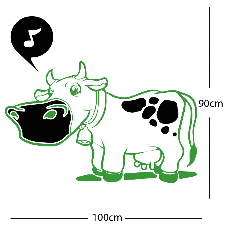 farmyard cow wall sticker