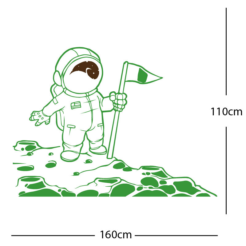 space man on the moon wall sticker