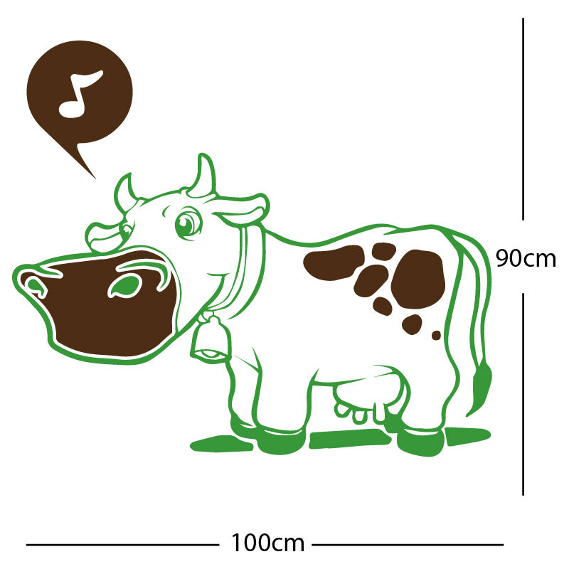 farmyard cow wall sticker