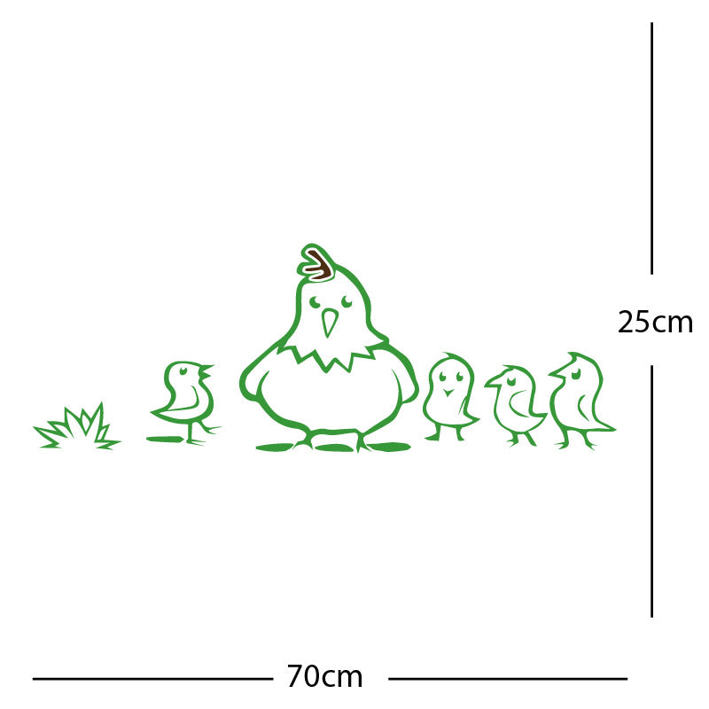 chicken and chicks wall sticker
