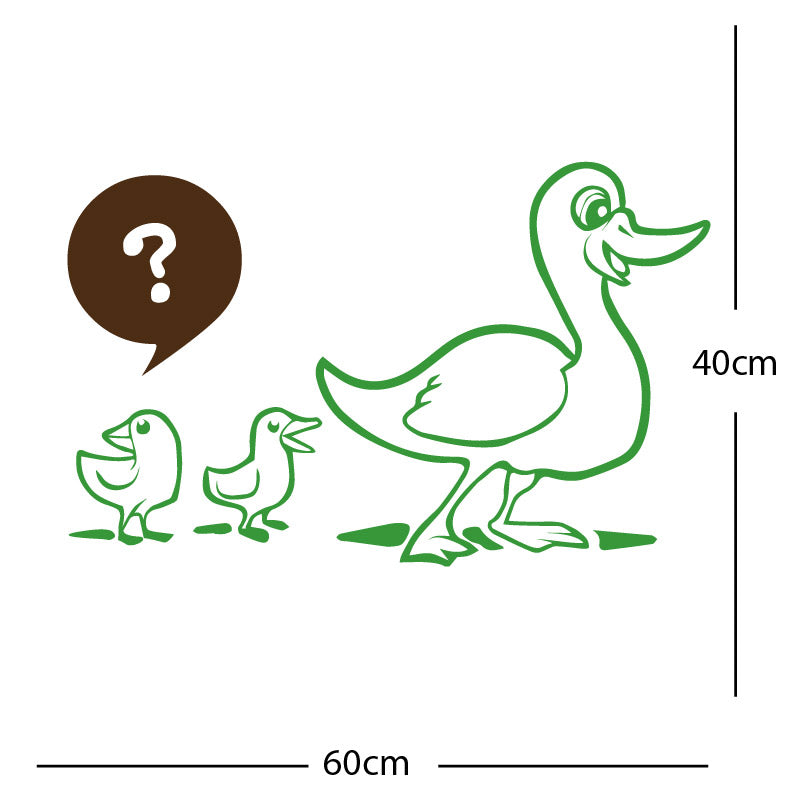 duck with chicks wall sticker