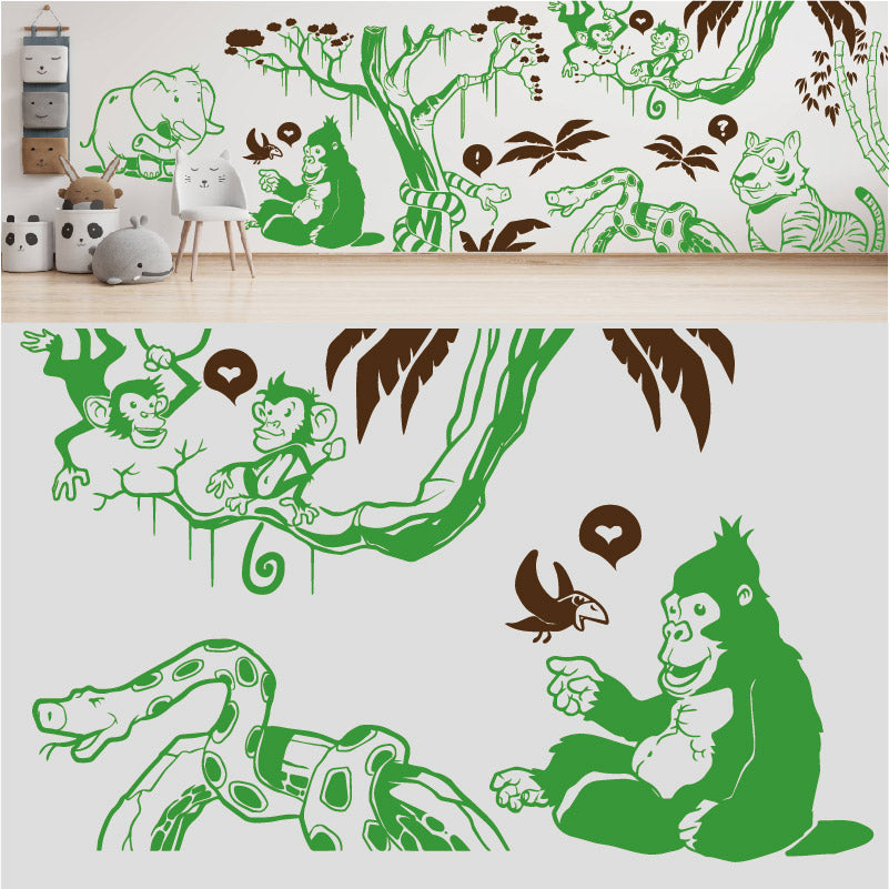 in the jungle complete wall mural wall sticker
