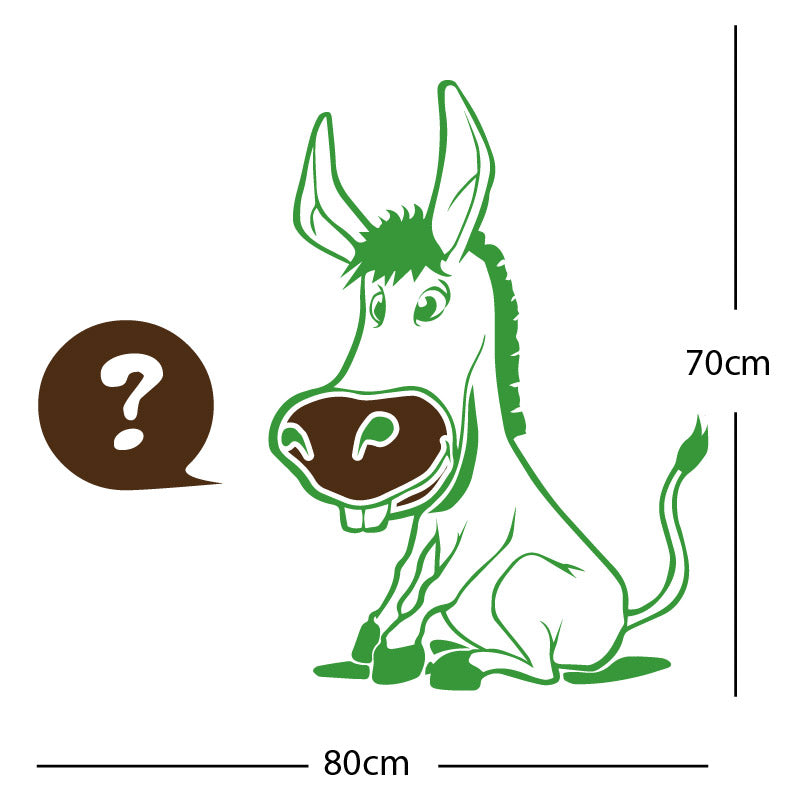 funny donkey wall sticker