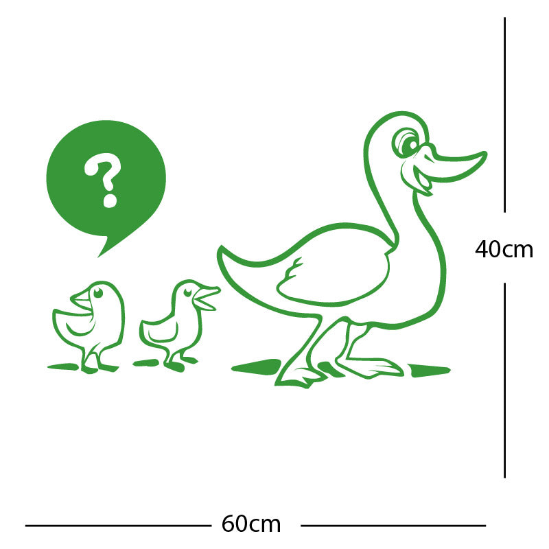 duck with chicks wall sticker