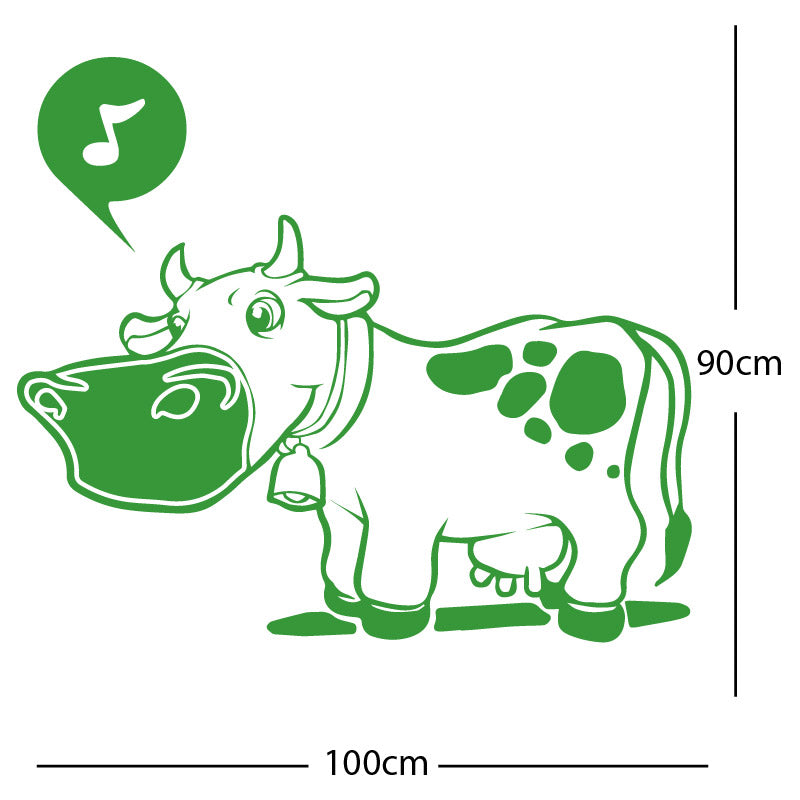 farmyard cow wall sticker