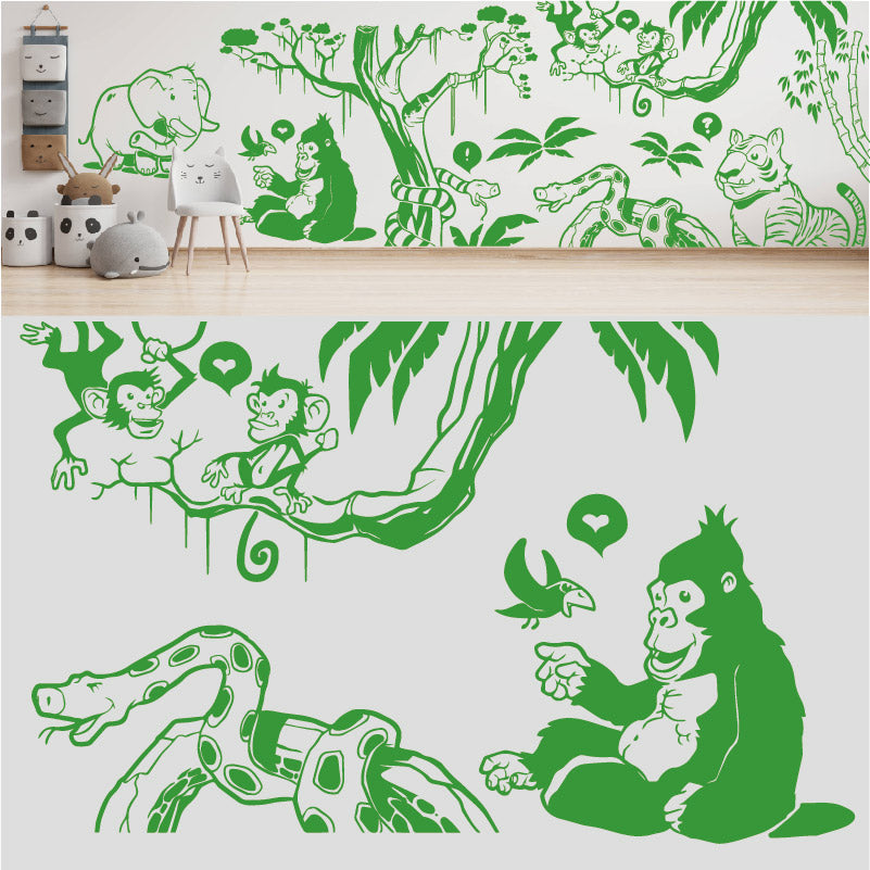 in the jungle complete wall mural wall sticker