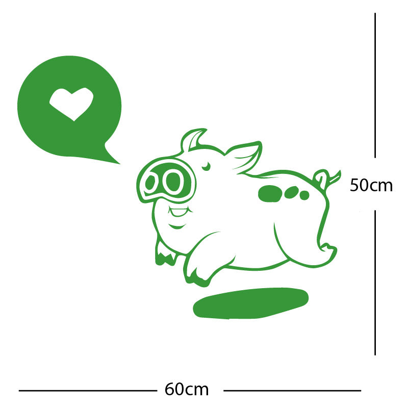 farmyard pig wall sticker