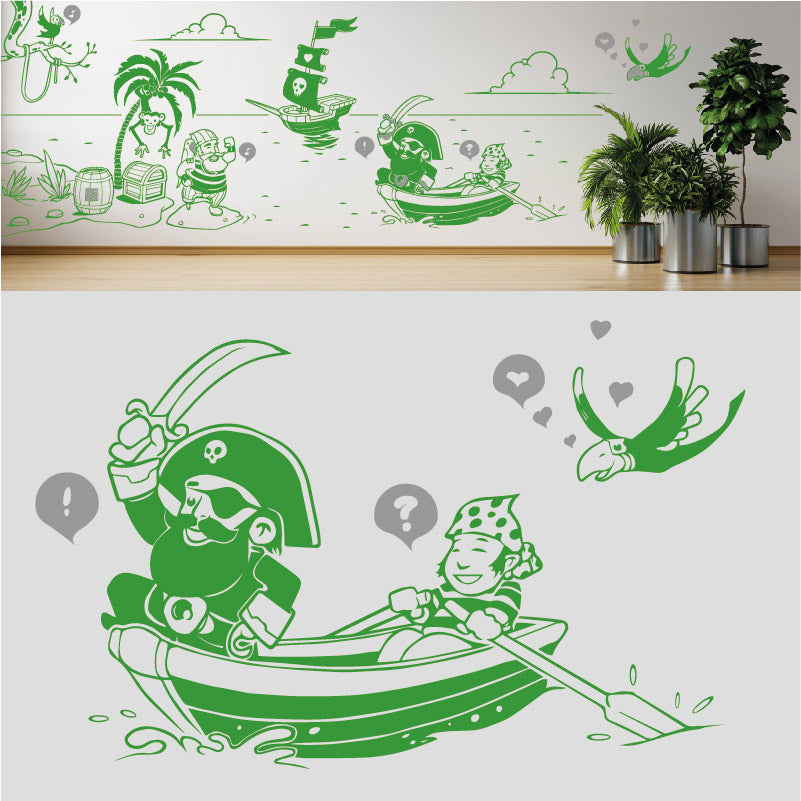 a pirates life complete wall mural