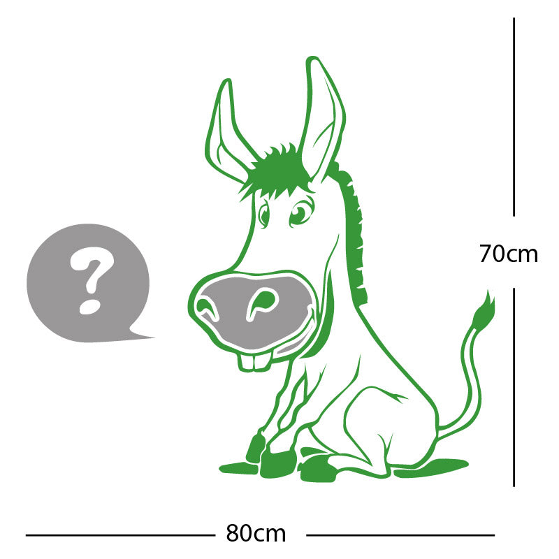 funny donkey wall sticker