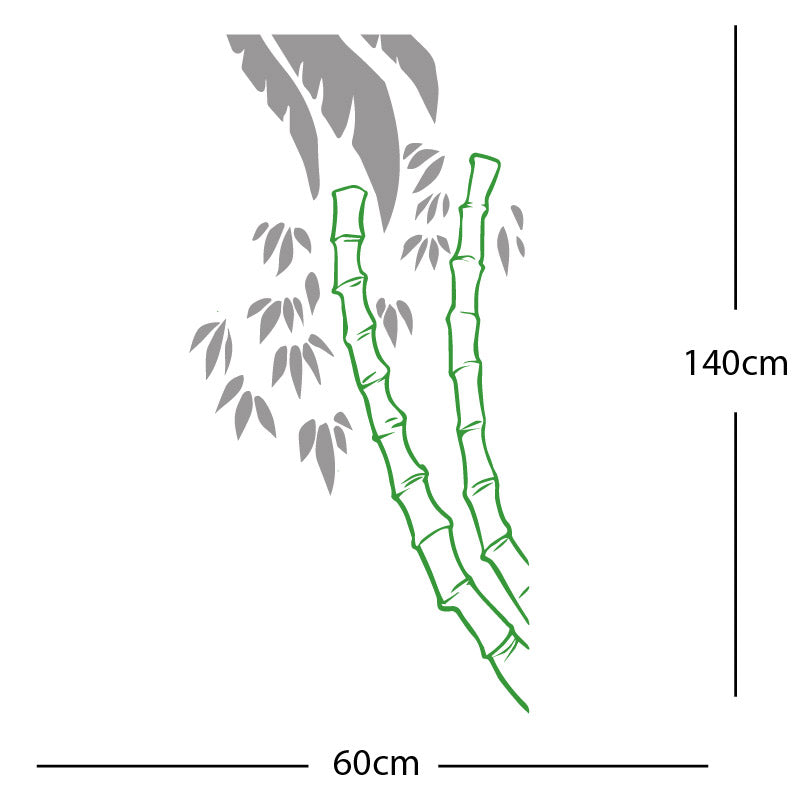 bamboo tree wall sticker