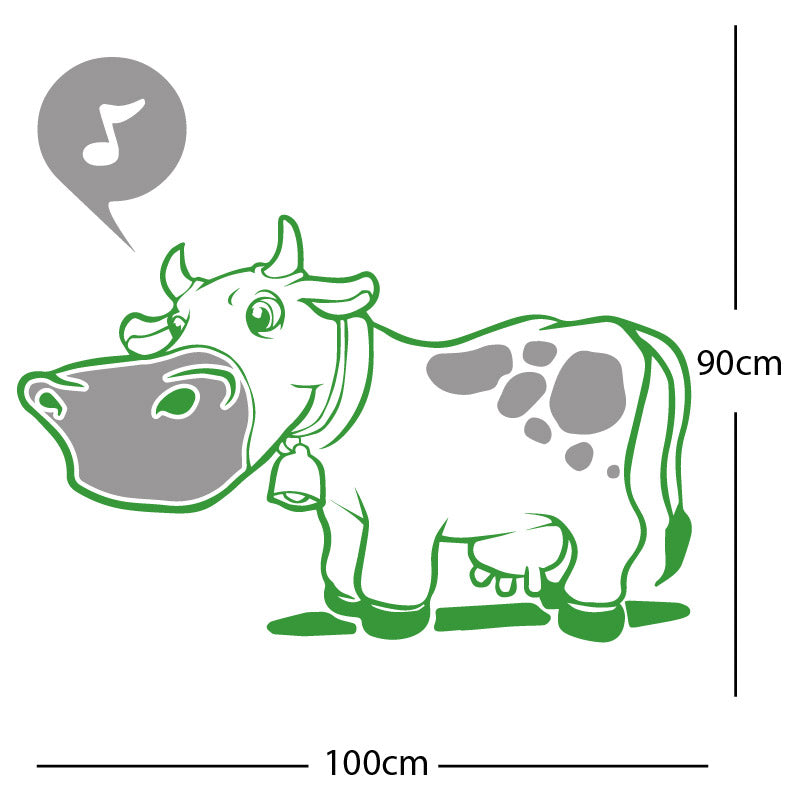 farmyard cow wall sticker