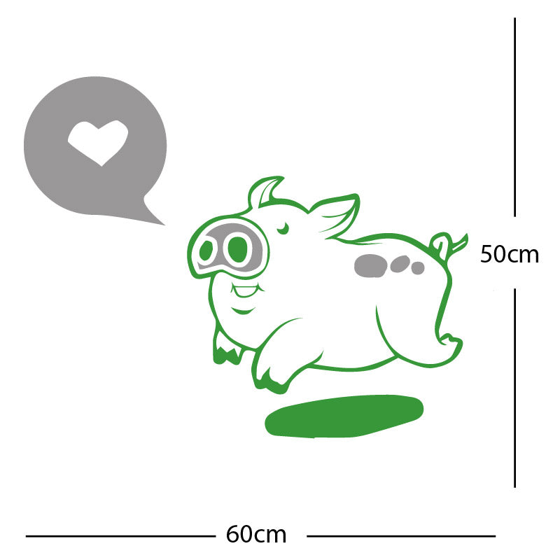 farmyard pig wall sticker
