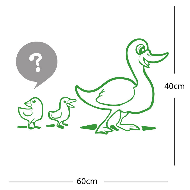 duck with chicks wall sticker