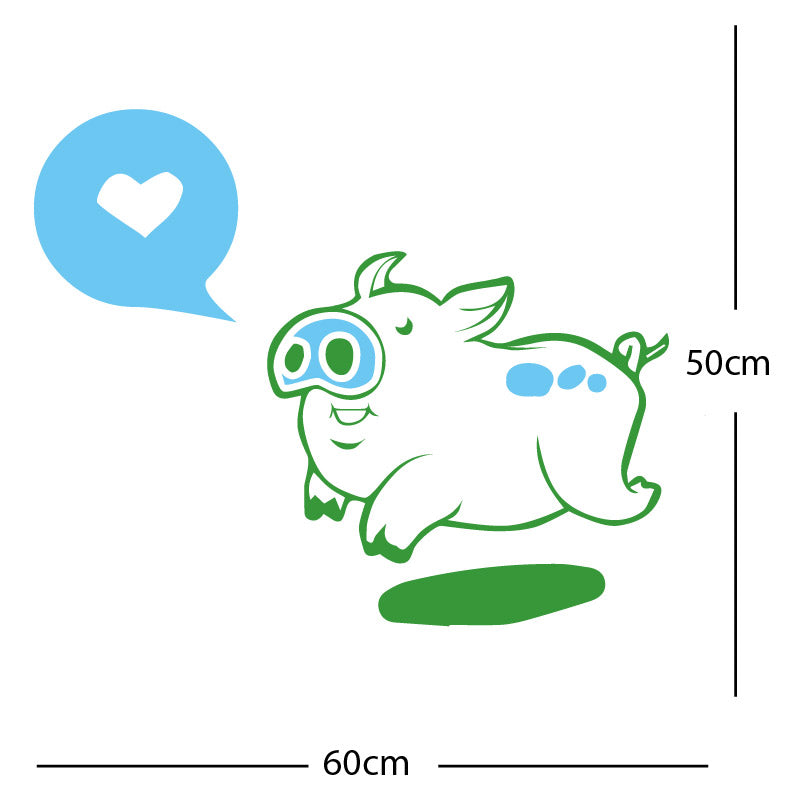 farmyard pig wall sticker