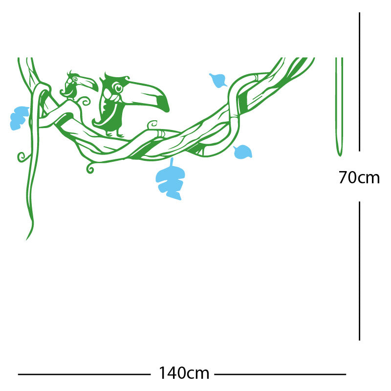 toucan in tree wall sticker