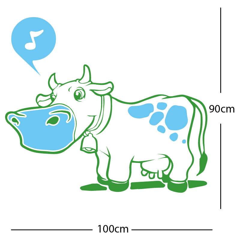 farmyard cow wall sticker