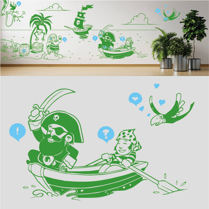 a pirates life complete wall mural