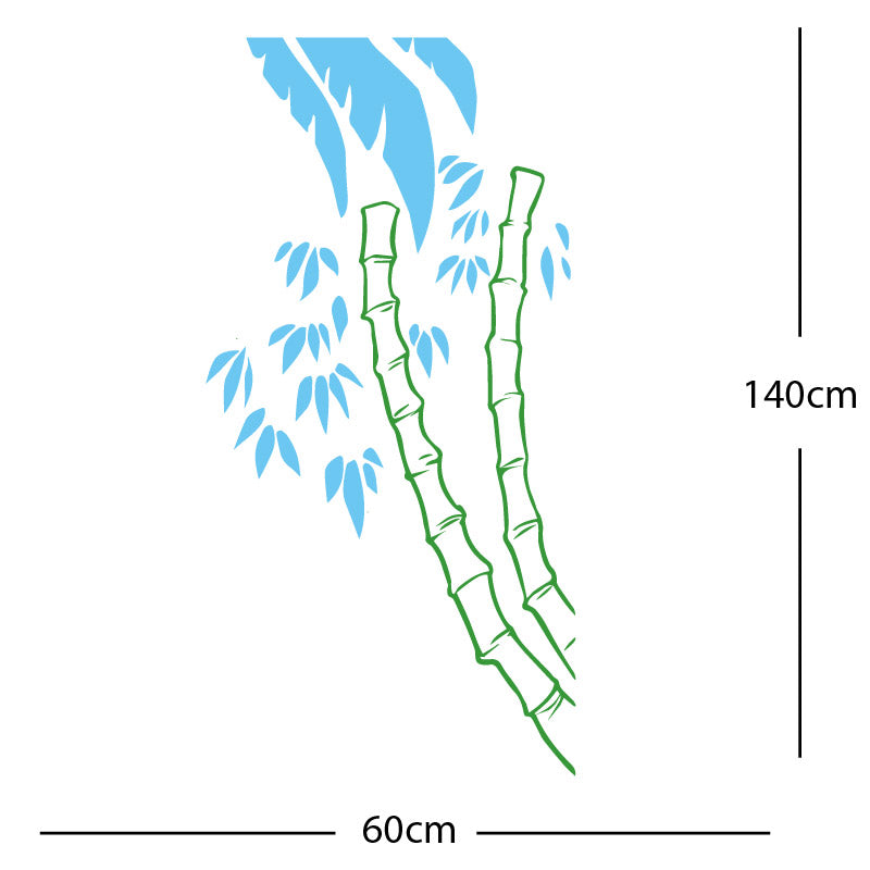 bamboo tree wall sticker